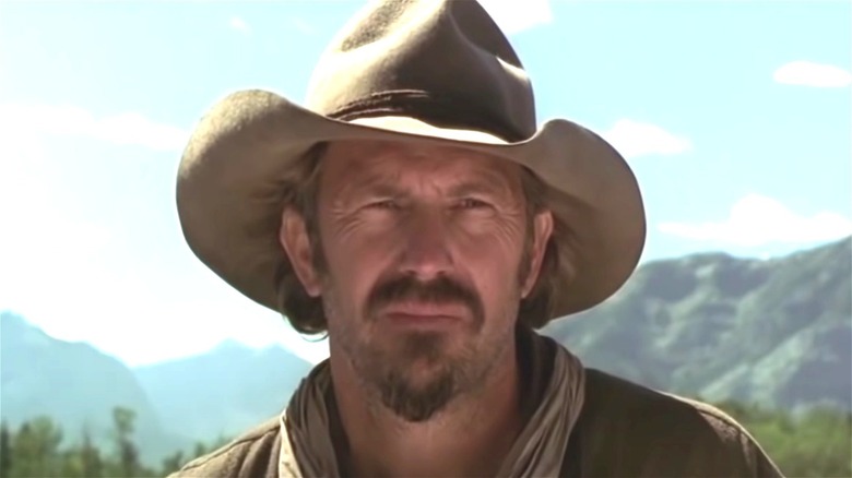 Kevin Costner stares sternly