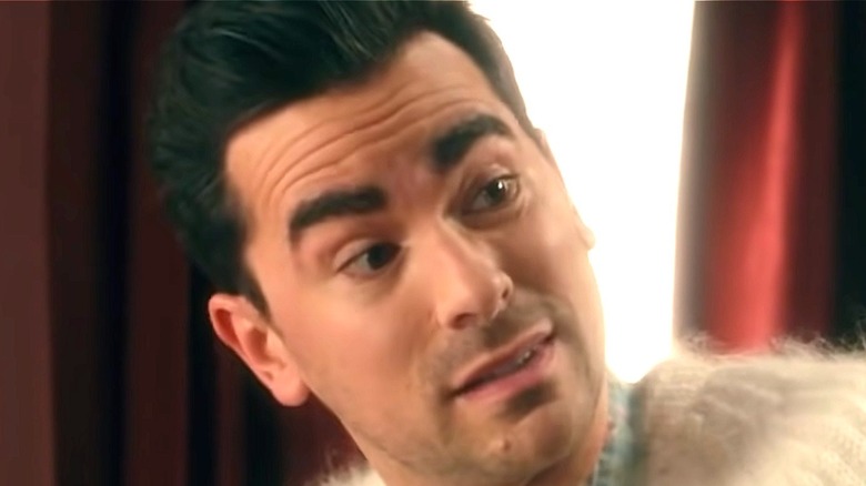 Dan Levy as David Rose confused