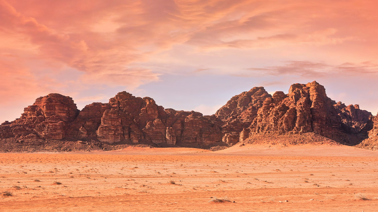 Mars-like landscape Wadi Rum