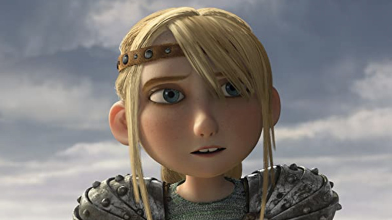Astrid looking concerned in How to Train Your Dragon