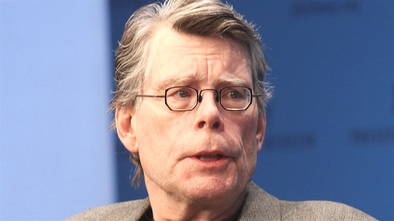 Stephen King pursing his lips