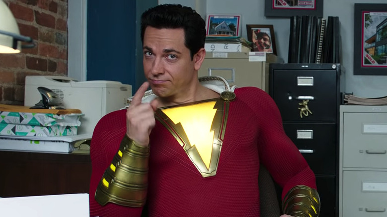 Shazam grinning