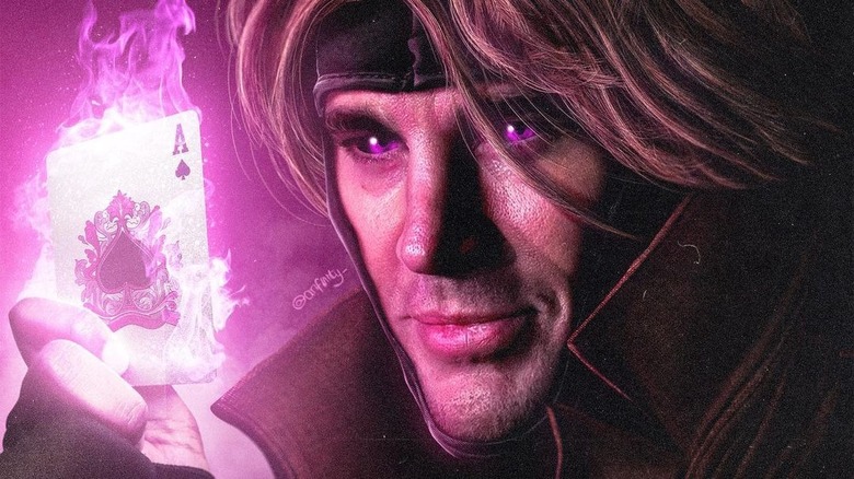 An artist's illustration of Channing Tatum as Gambit