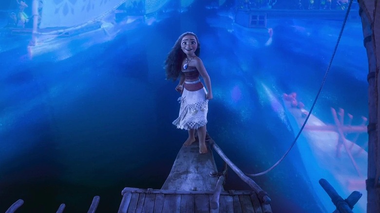 Moana sailing her boat
