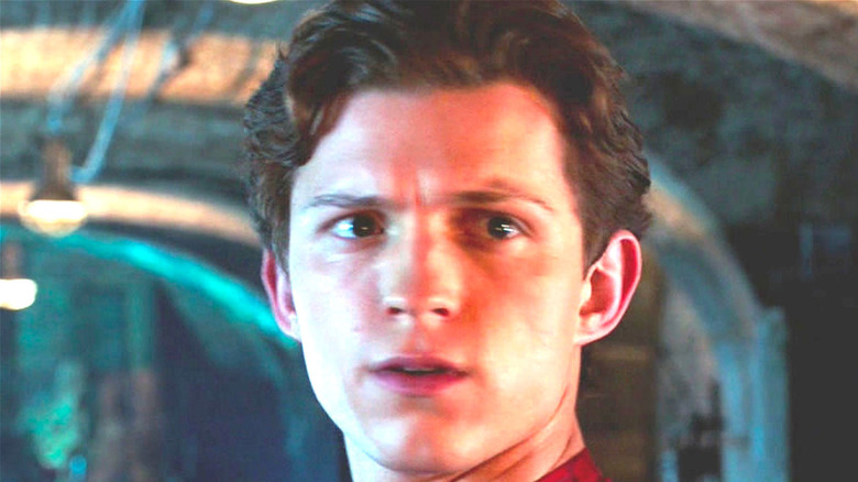 Tom Holland as Spider-Man in Spider-Man: Far From Home