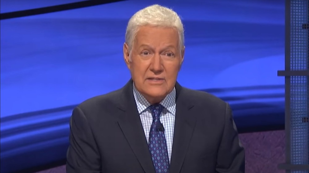 Alex Trebek hosting Jeopardy