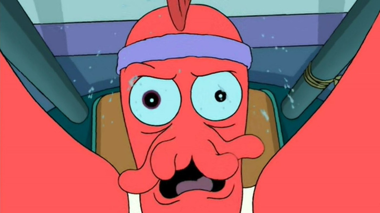 Zoidberg going crazy in Futurama