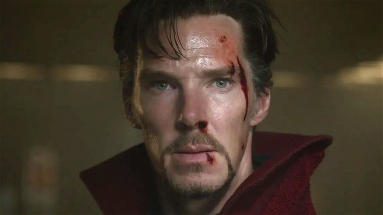 Dr. Strange concerned look bloody face