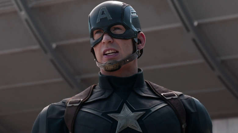 Captain America looking serious in Civil War