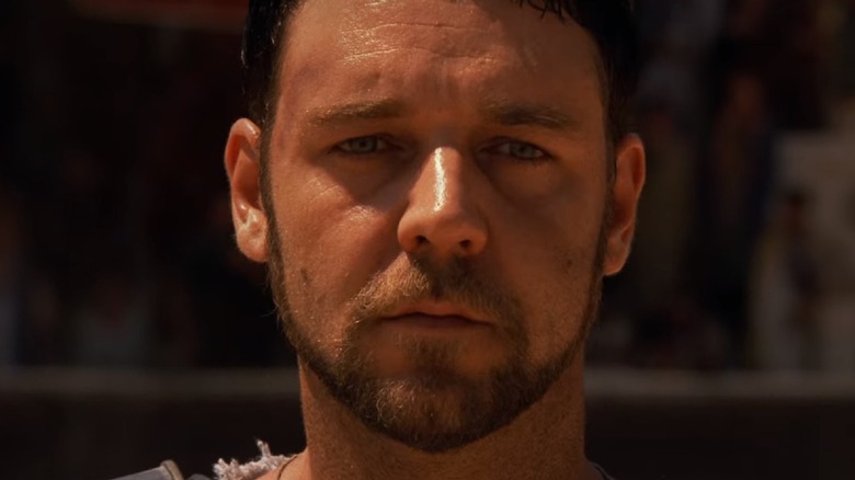 Russell Crowe looking philosophical 