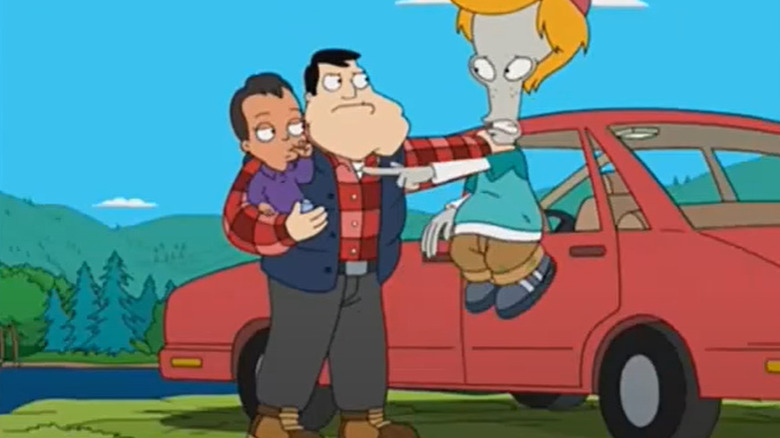 Stan holding Roger