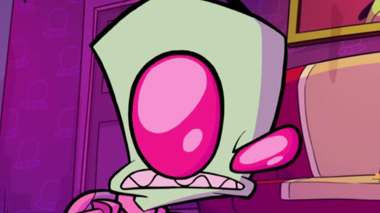 Invader Zim in his living room