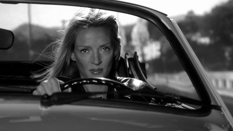 Uma Thurman the Bride driving