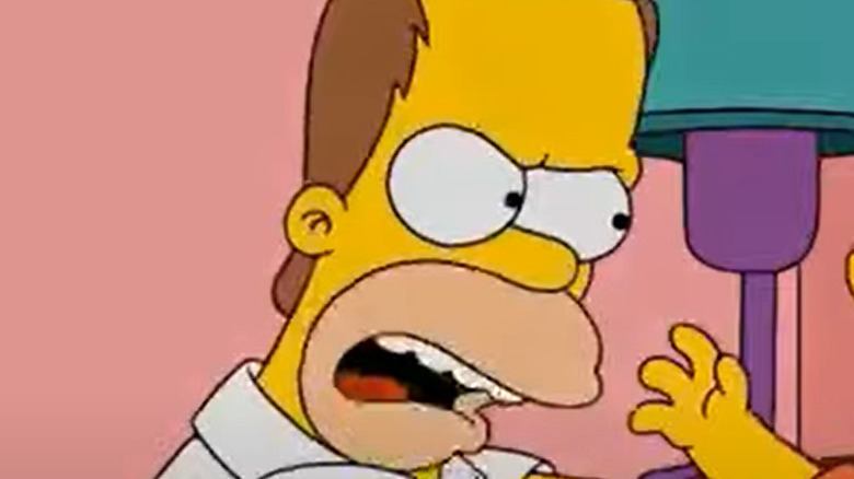 Homer strangling Bart