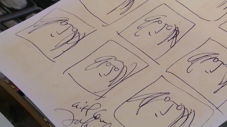 John Lennon drawings on display
