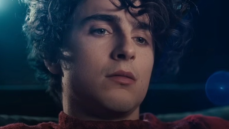 Timothee Chalamet looking intrigued