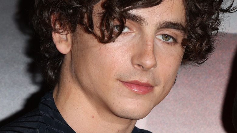 Timothée Chalamet not smiling