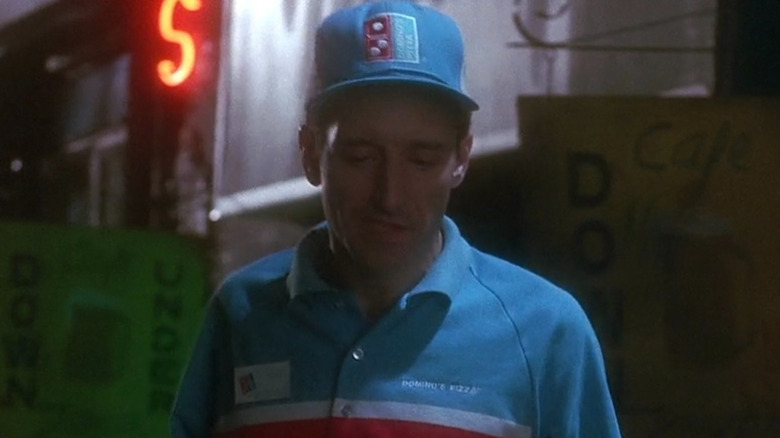 Domino's Delivery guy dropping off a pizza for the Turtles