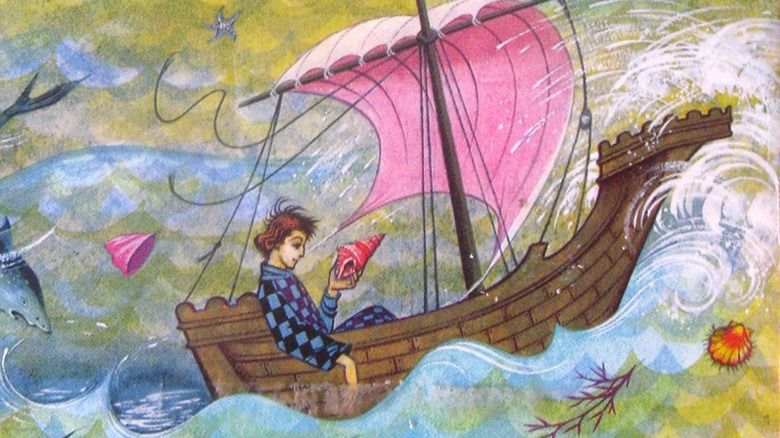 illustrated Tom Bombadil on boat