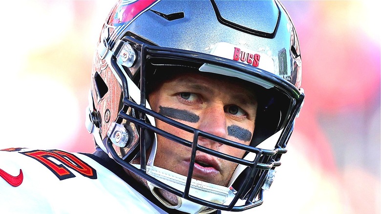 Tom Brady playing for the Tampa Bay Buccaneers