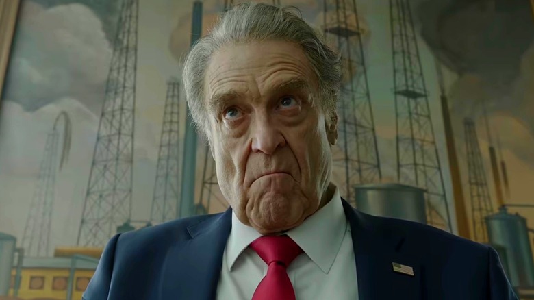 President Compson looking angry in Digger