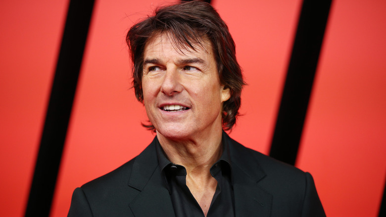 Tom Cruise looking to side