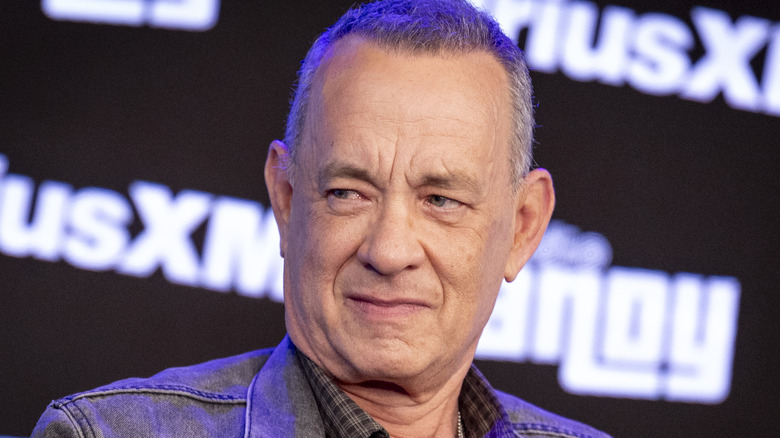 Tom Hanks looking to the side