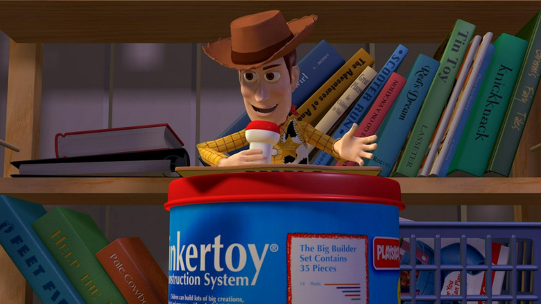 Woody addressing the toys