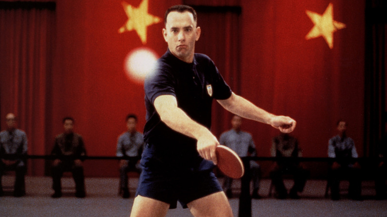 Forrest Gump plays ping pong in Forrest Gump