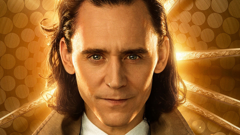 Loki with golden background