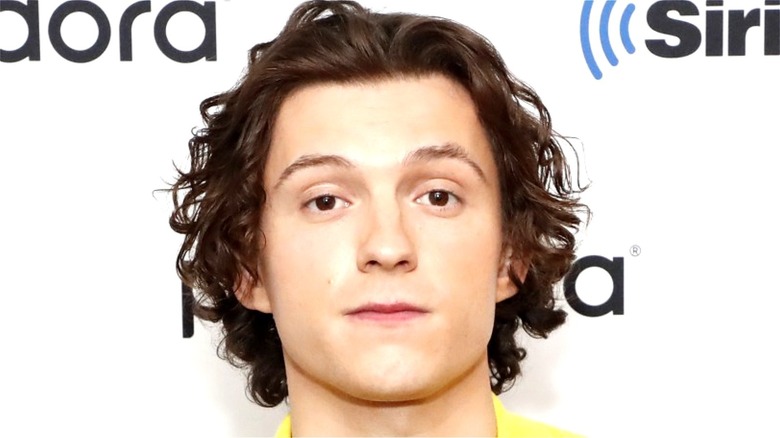 Tom Holland Face Long Hair