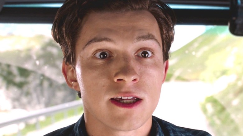 Peter Parker looking terrified