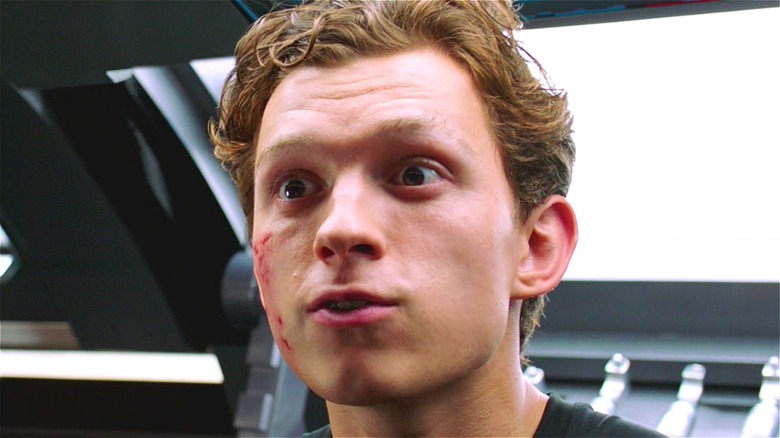 Peter Parker looking stunned