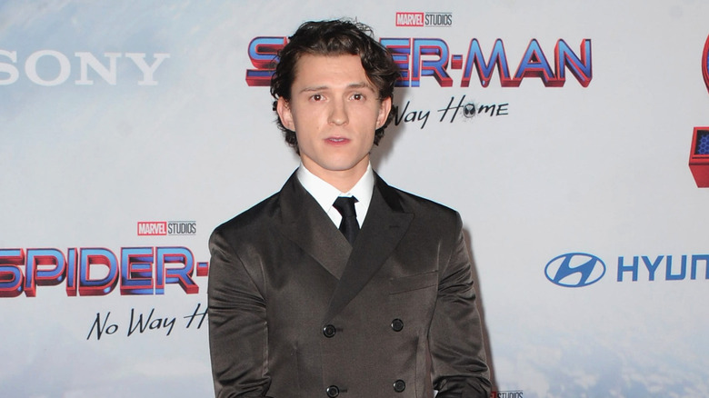 Tom Holland in a suit