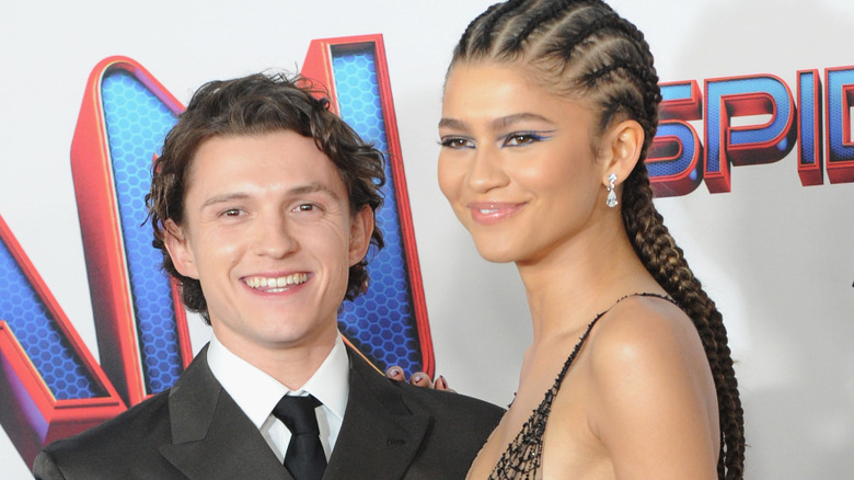 Tom Holland and Zendaya smiling
