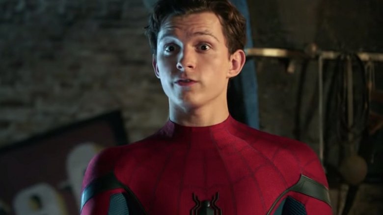 Tom Holland as Spider-Man in Spider-Man: Far From Home