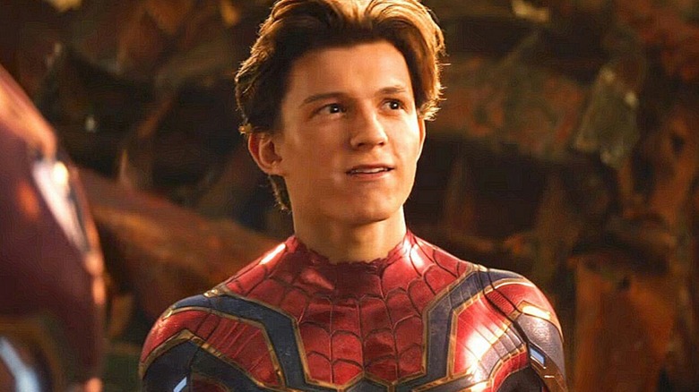 Spider-Man smirking