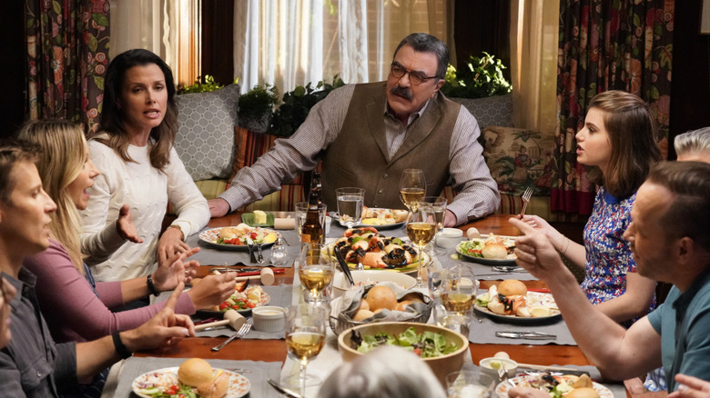 A dinner scene at the Reagans in Blue Bloods