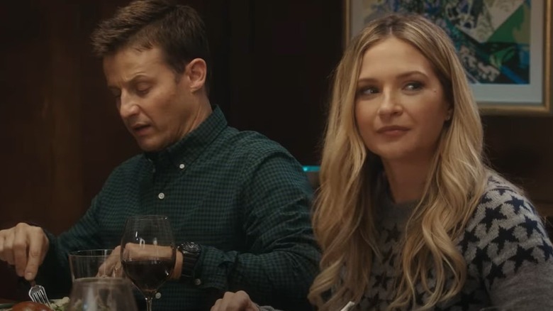 Will Estes and Vanessa Ray eating