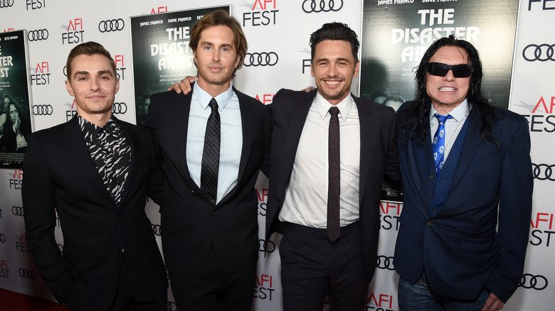 Dave Franco, Greg Sestero, James Franco, and Tommy Wiseau at The Disaster Artist screening
