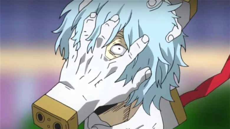 Tomura Shigaraki wearing his hand-mask