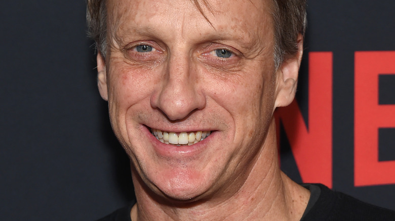 Tony Hawk smiles