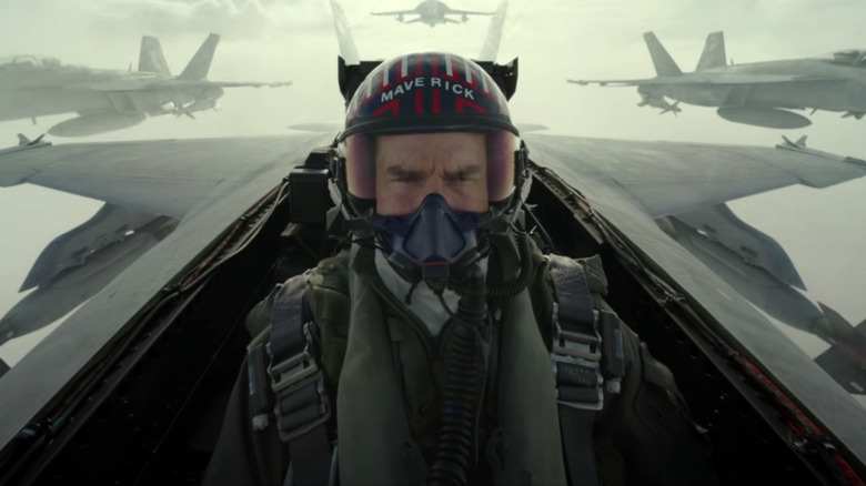 Cruise flying an F-18