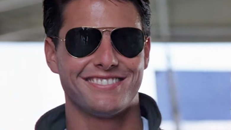 Tom Cruise Top Gun smiling glasses