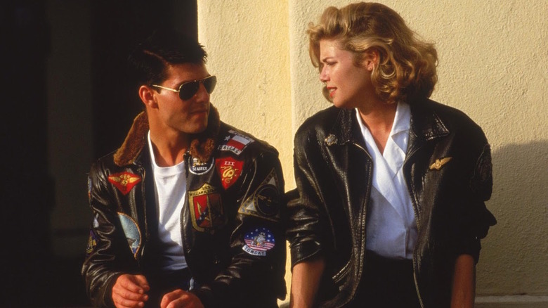 Tom Cruise and Kelly McGillis in "Top Gun"