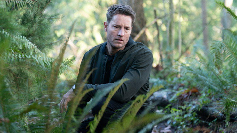 Colter Shaw in the woods on "Tracker" (2024-present)