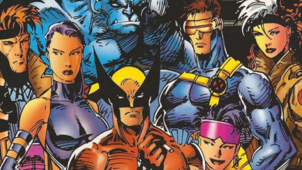 The X-Men, led by Wolverine, Cyclops, Psylocke, Jubilee, Beast, Gambit, and Rogue