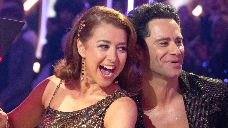 Alyson Hannigan and partner Sasha Farber on "Dancing With the Stars" Motown Night