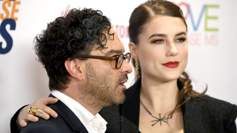 Johnny Galecki and Alaina Meyer on the red carpet