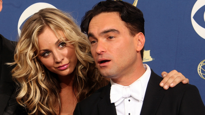 Johnny Galecki and Kaley Cuoco on the red carpet